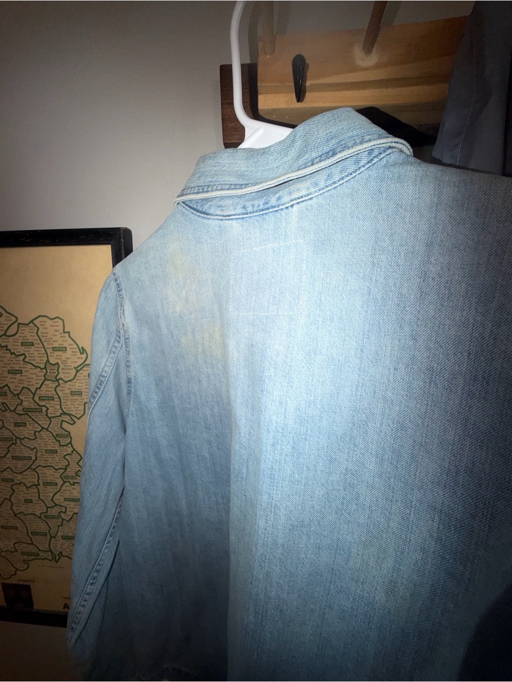 Vintage Levi Light Blue Denim Chore Jacket for Women RARE - Picture 9 of 9